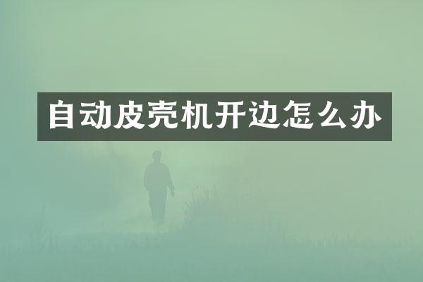 自动皮壳机开边怎么办