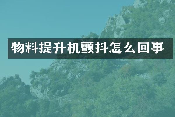 物料提升机颤抖怎么回事