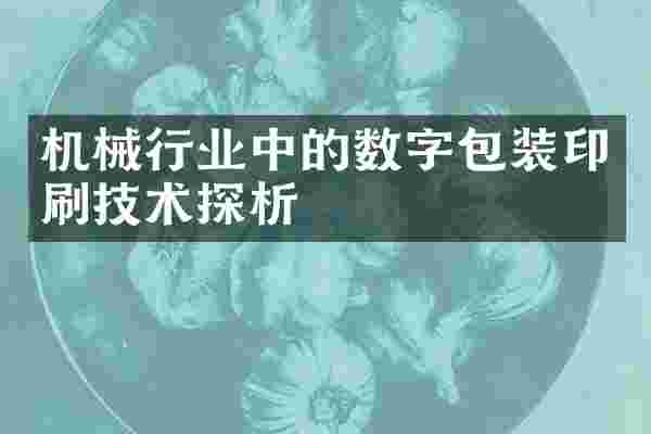 机械行业中的数字包装印刷技术探析