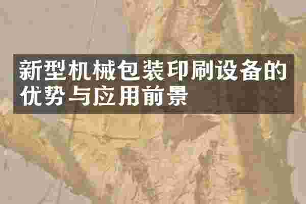 新型机械包装印刷设备的优势与应用前景